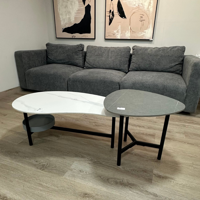 MESA DE CENTRO SET NEGRO C/BLANCO