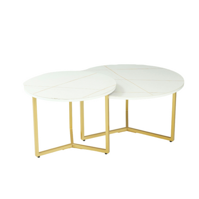 MESA DE CENTRO SET DORADO