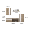 MUEBLE TV BARAT BLANCO/CREMA