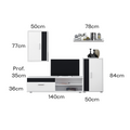 MUEBLE TV BARAT BLANCO/NEGRO