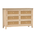 GAVETERO 6 GAVETAS RATTAN USA