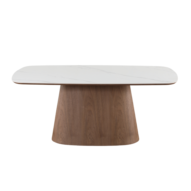 MESA DE COMEDOR WALNUT MARMOLIZADA