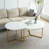 MESA DE CENTRO SET DORADO