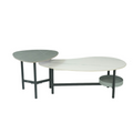 MESA DE CENTRO SET NEGRO C/BLANCO
