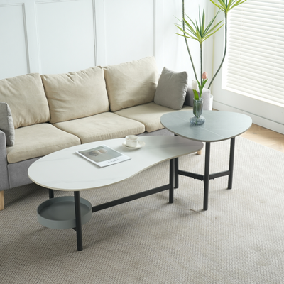 MESA DE CENTRO SET NEGRO C/BLANCO